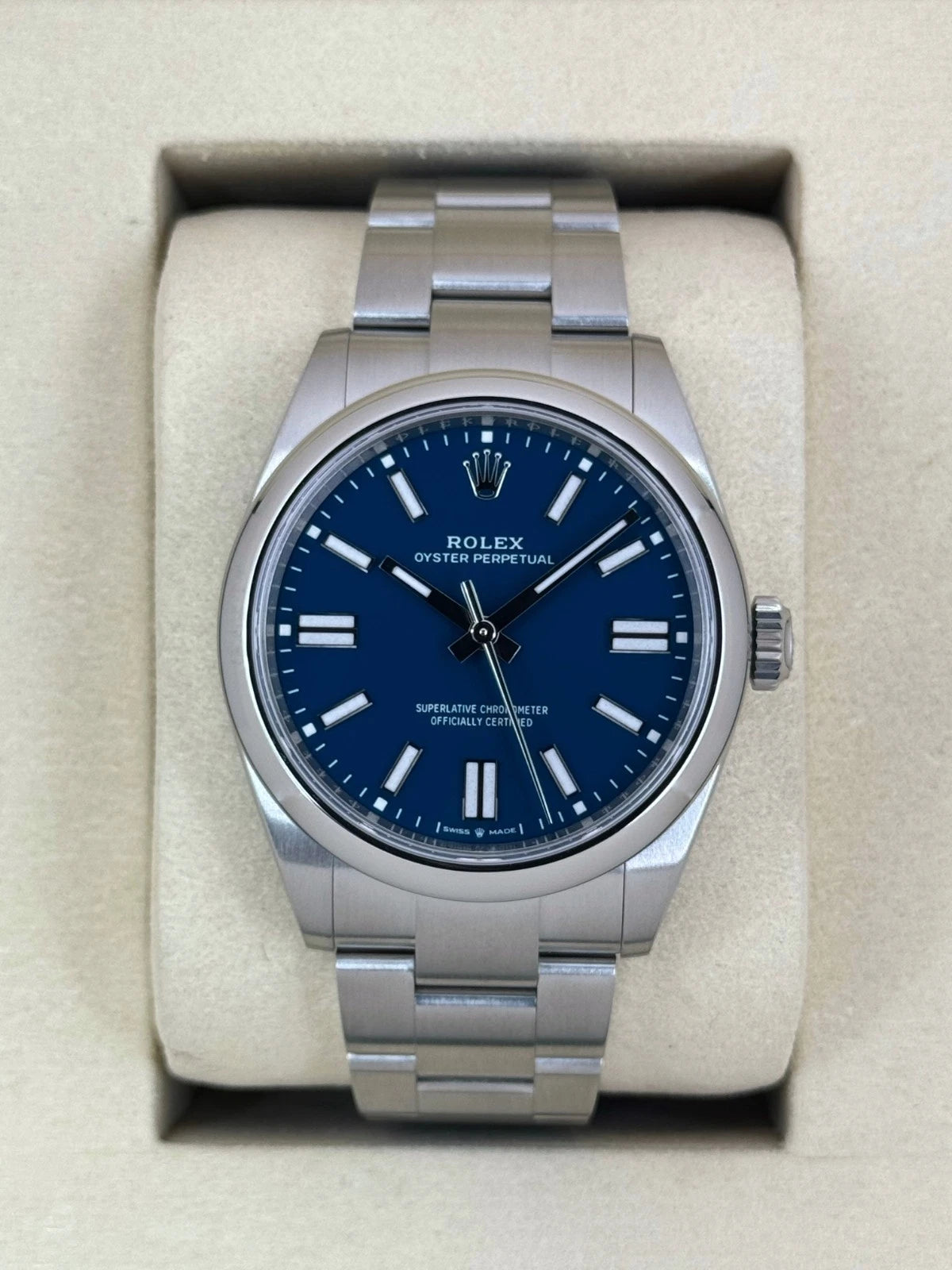 NEW 2025 Rolex Oyster Perpetual 41mm Ref. 134300 β Medium Blue Dial β Unworn