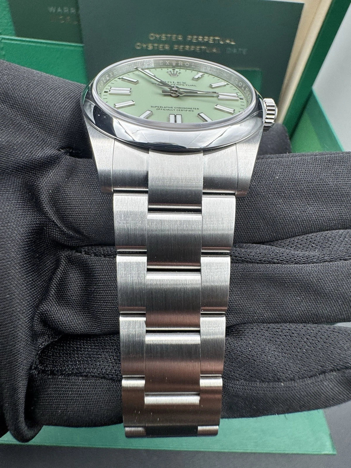 2025 Rolex Oyster Perpetual 41mm 134300 Pistachio Green Dial | Unworn | Complete Set