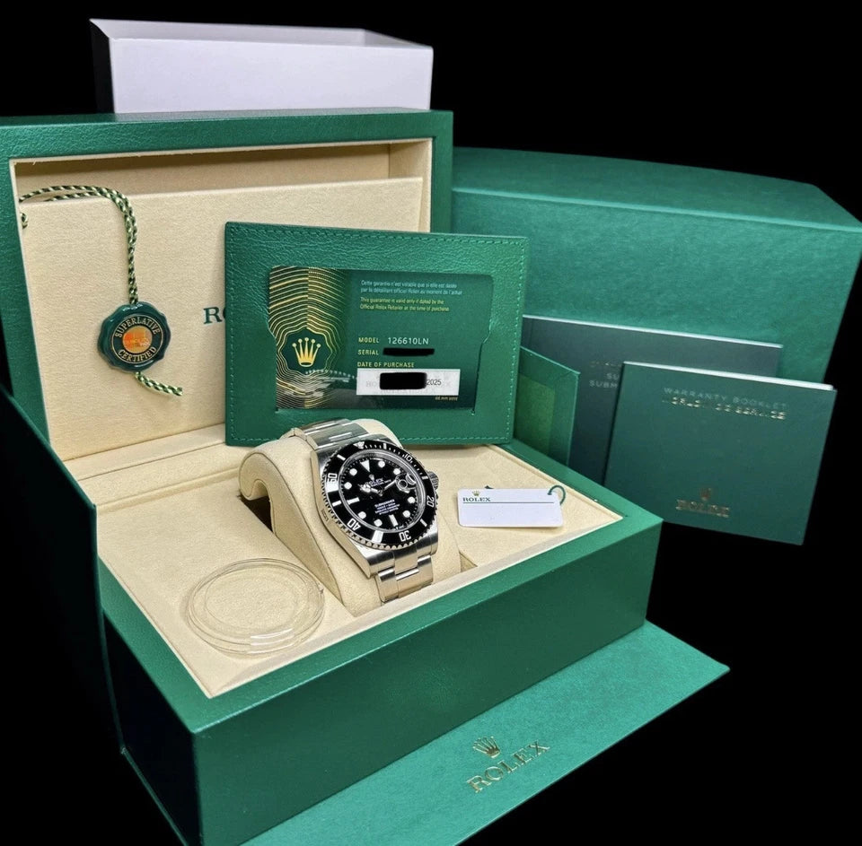 NEW UNWORN 2025 Rolex Submariner Date 41mm – Ref. 126610LN – Black Dial & Black Ceramic Bezel – Factory Stickers – Complete Set