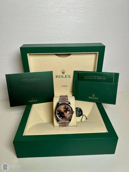 2025 Rolex Datejust 41mm Ref. 126331 – Brown Dial – Fluted Bezel – Jubilee